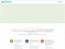 Tablet Screenshot of certificazioneenergeticamilano.com